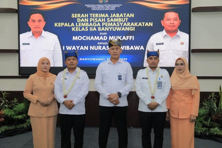 Pucuk Pimpinan Lapas Banyuwangi Berganti, Kakanwil Tegaskan Agar Kalapas Baru Perkuat Sinergi