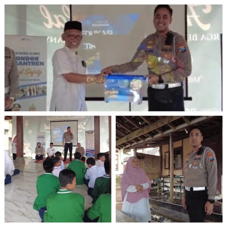 Satlantas Polresta Banyuwangi Gelar “Coaching Clinic Pondok Pesantren” untuk Sosialisasi Road Safety