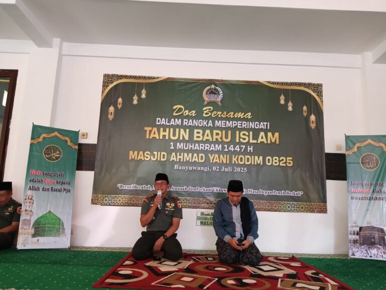 Kodim 0825/Banyuwangi Gelar Doa Bersama Sambut Tahun Baru Islam 1 Muharram 1447 H