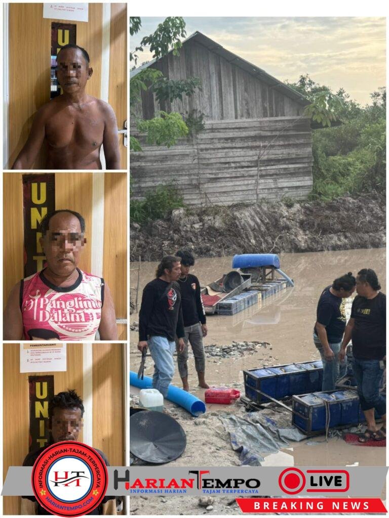 Polres Kuansing Tangkap Tiga Pelaku Tambang Emas Ilegal di Kuantan Tengah, Wakapolda: Tidak Ada Ruang untuk Penambang Ilegal