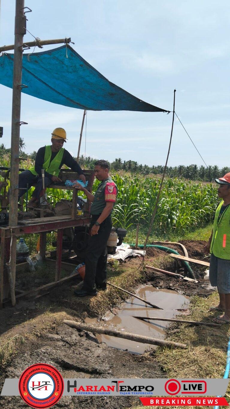 Babinsa Desa Wonosobo monitoring rencana pembuatan sumur bor untuk dukung irigasi pertanian