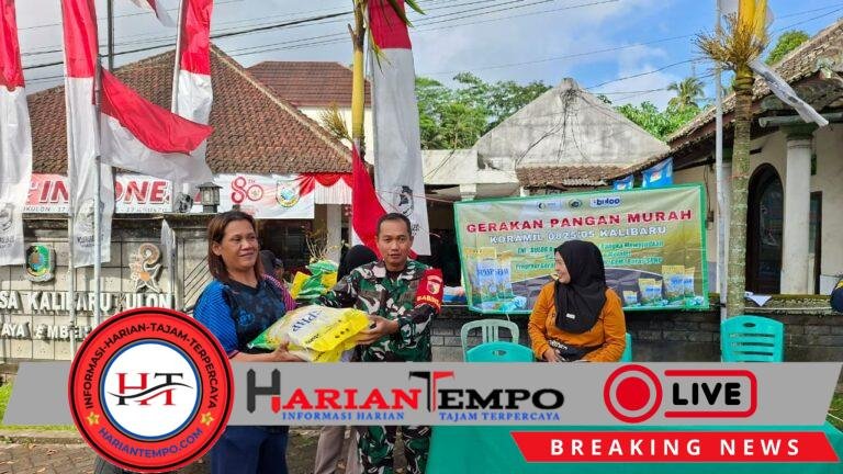 Babinsa dan BULOG Sinergi, Hadirkan Beras SPHP Murah 5 Kg untuk Warga Kalibaru Kulon