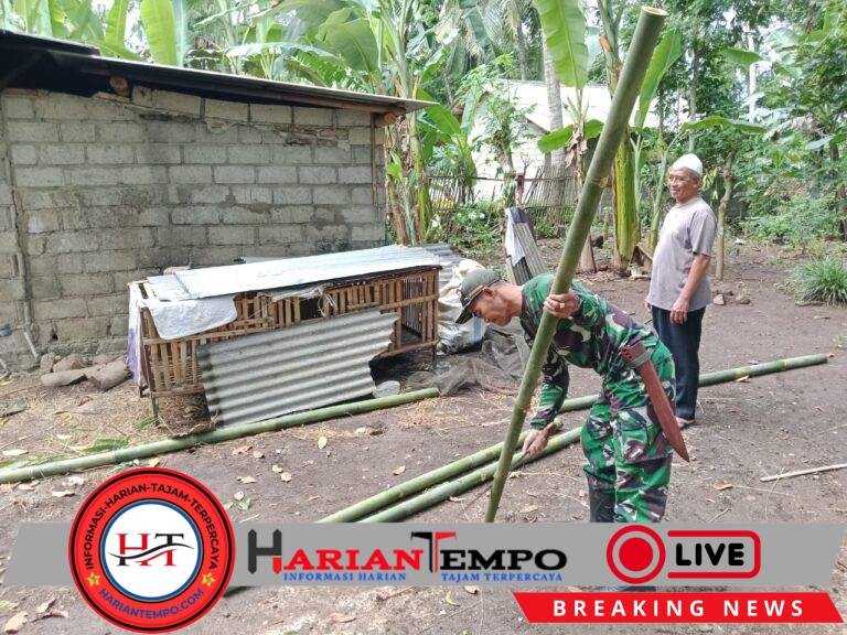 Babinsa Temuguruh Ajak Warga Gelar Karya Bakti di Dusun Krajan Wetan